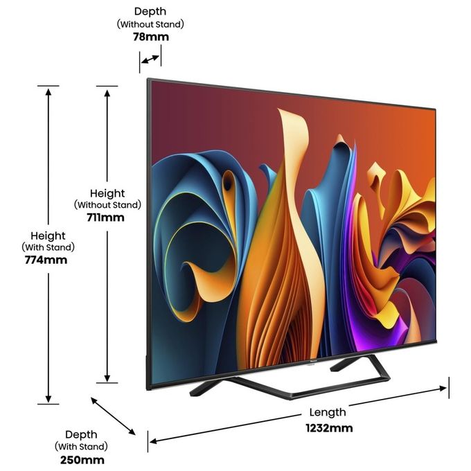 Hisense 55A79NQ Smart TV 55'' QLED 4K Ultra HD VIDAA Dolby Vision Dolby Atmos Wi-Fi colore Nero
