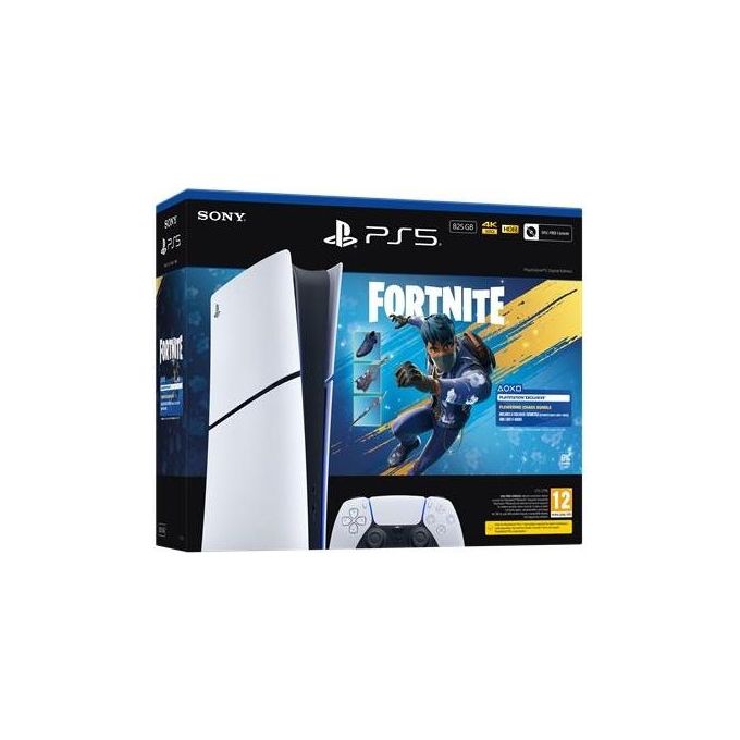Sony CFI-2116 PlayStation 5 Slim Digital Edition Console Bundle Fortnite Flowering Chaos 825GB colore Nero Bianco