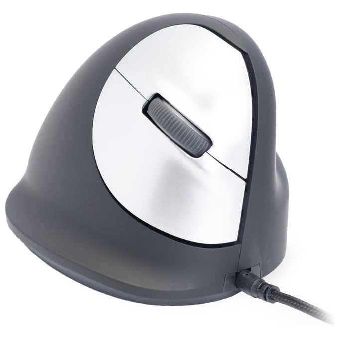 R Go Tools RGOHE Mouse Ergonomico Verticale per Destrorsi 5 Pulsanti 2400 DPI USB Tipo-A Nero