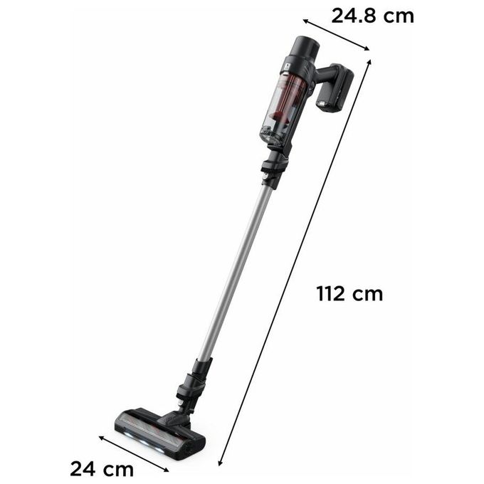 Rowenta RH6A71 X-Pert 7.60 Aspirapolvere a bastone 2 in 1 Ciclonico 0,44 L 140 W 45 min 81 dB colore Alluminio Rosso
