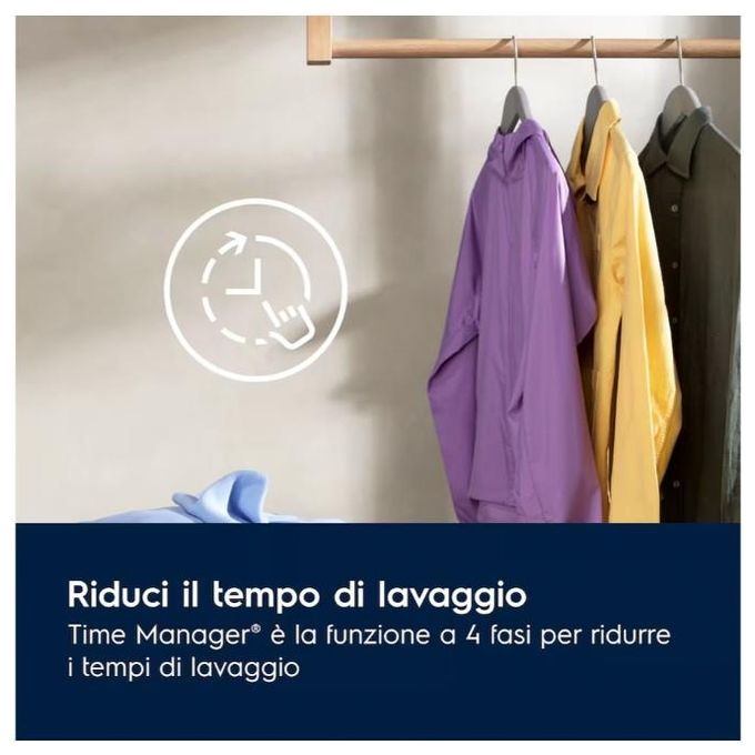 Electrolux Lavatrice Caricamento Frontale 8Kg 1400 Giri Vapore SensiCare Time Manager Colore Dark