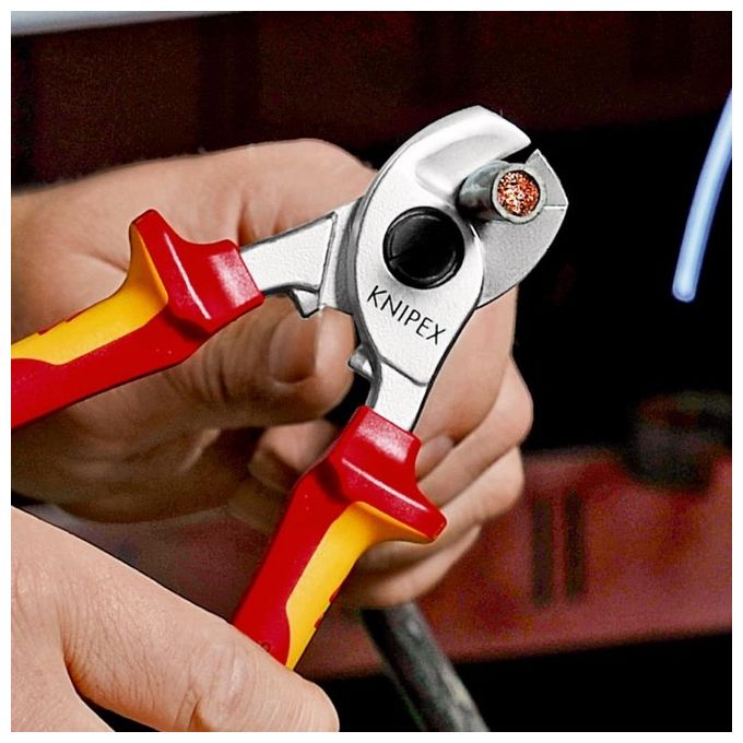 Knipex Cesoia per Cavi con Molla di Apertura Isolamento 165mm