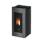 CADEL 8053859015697 Prince Stufa a pellet 10 5 kW Classe A+ con controllo app e programmazione colore Titanio