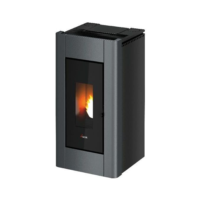 CADEL 8053859015697 Prince Stufa a pellet 10 5 kW Classe A+ con controllo app e programmazione colore Titanio