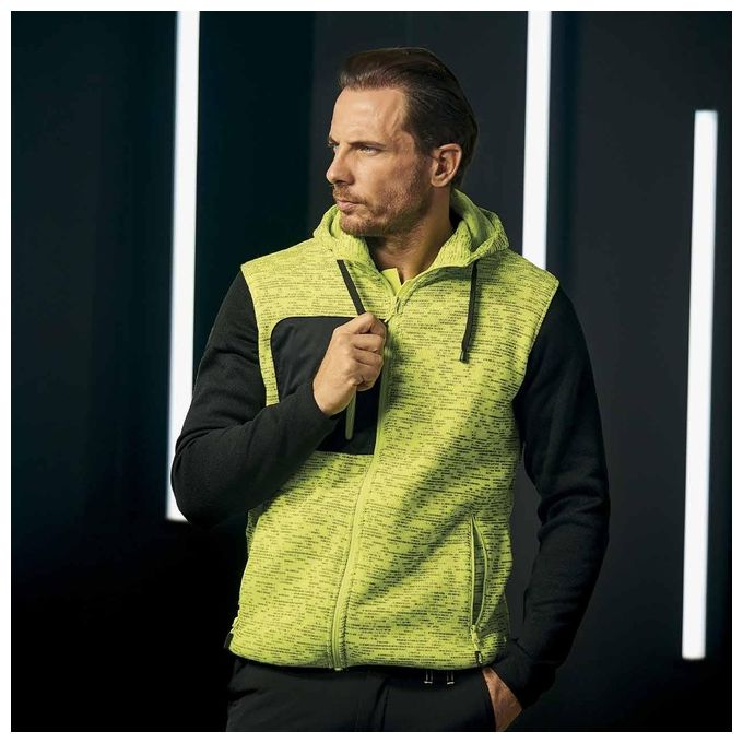 U-Power EY174YF Rainbow Felpa Full-Zip con Cappuccio 100% Poliestere 310 g-m² taglia 2XL colore Giallo Fluo