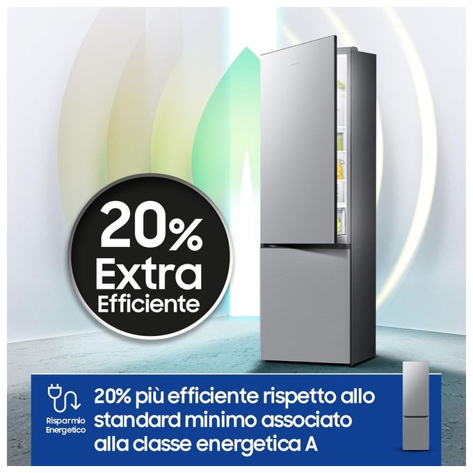 Samsung RB38C7AGWS9-EF Frigorifero Combinato 387 L 203 cm Classe A 29 dB No Frost Twin Cooling Wi-Fi colore Silver