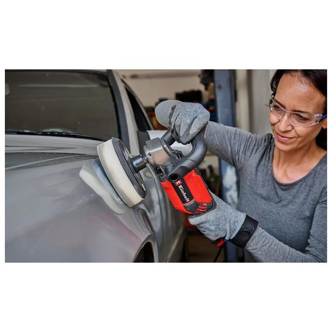 Einhell 2093250 CC-PO 1100-150 CE Lucidatrice rotativa per auto 1100 W 500-3500 rpm Diametro platorello 15 cm colore Nero Grigio Rosso