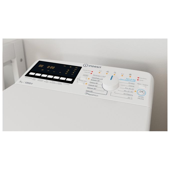 Indesit BTW B7231P IT Lavatrice Caricamento dall'Alto 7kg 1200 Giri-min Bianco