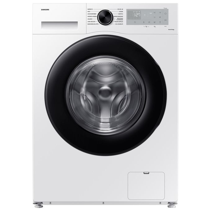 Samsung WW90CGC04DAHET - Lavatrice a carica frontale 9 kg, 1400 rpm, Classe A, Vapore, Wi-Fi, (85x60x55 cm), Bianco