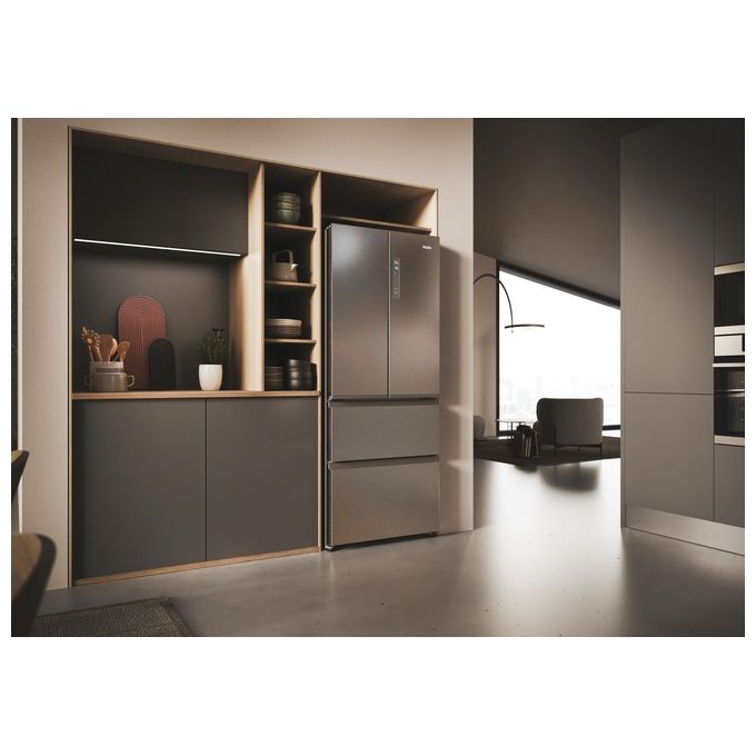 Haier HFR3718ENMM FD 70 Serie 3 Frigorifero 4 Porte 402 L 177 cm Classe E 37 dB No Frost Wi-Fi colore Inox