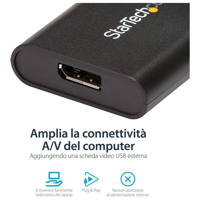 Startech Adattatore Usb a Displayport Usb 3.0 4K 30hz Usb a Dp