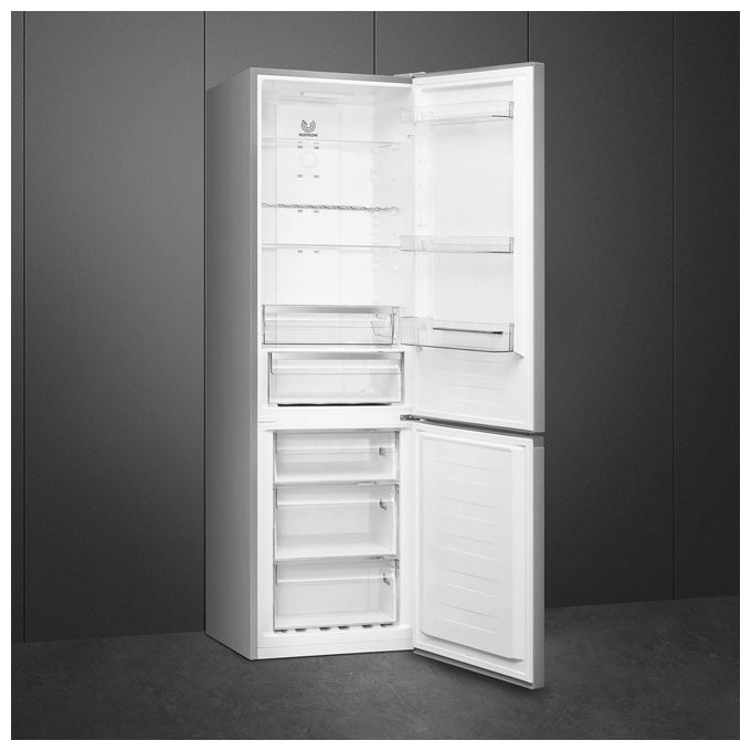Smeg RC18XDNE Frigorifero Combinato 300 L 185 cm Classe E 38 dB No Frost MultiFlow Display LED (185x60x59 cm) colore Acciaio Inox