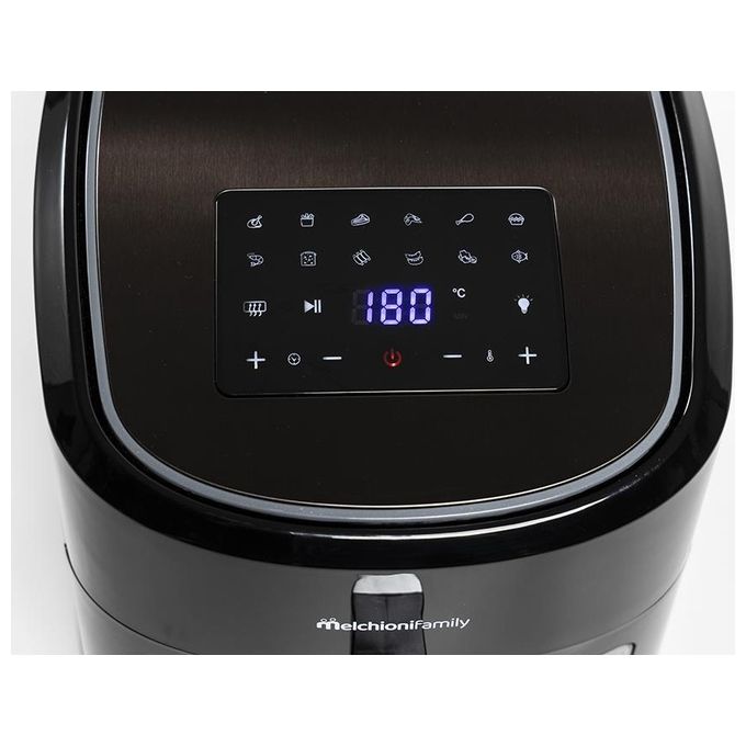 Melchioni Family B2034713 GAIA Friggitrice ad aria 8 L 1800 W 13 programmi Display Touch colore Nero