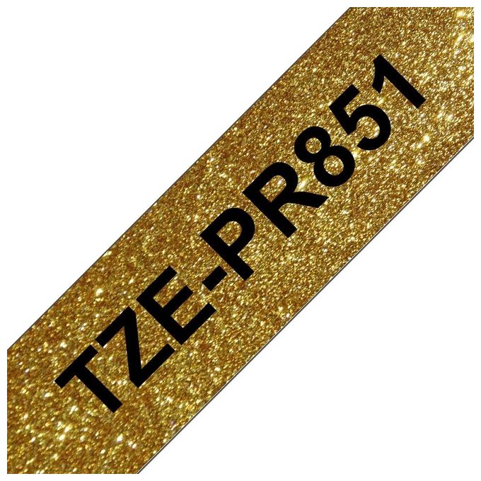 Brother TZEPR851 Nastro Laminato Premium per Etichettatrici P-Touch 24 mm x 8 m colore Oro