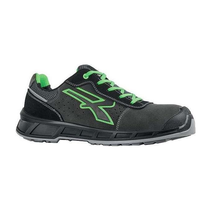 U-Power RK20016-45 Taylor Scarpe di Sicurezza S1P Pelle Scamosciata Fodera WingTex Metal Free Taglia 45 colore Grigio Verde