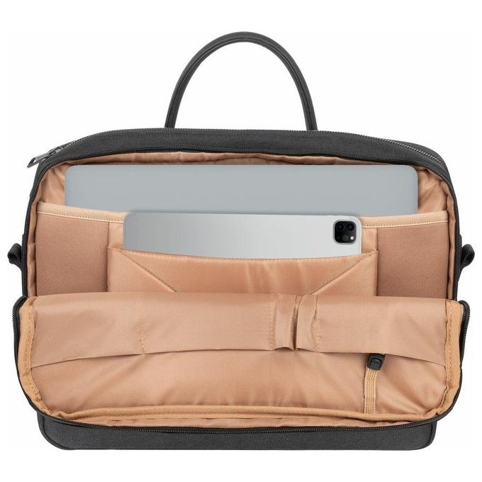 Rivacase 8134 Clark ECO Borsa Porta PC 15.6'' Impermeabile Poliestere Riciclato RPET colore Nero