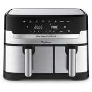 Moulinex EZ905D20 Friggitrice ad aria Doppio Cestello 8.3 L 2450 W 8 Programmi Display LCD colore Nero Inox