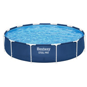 Bestway 56706 Steel Pro Piscina Fuori Terra Rotonda con Telaio 366x76 cm 6473 L colore Blu