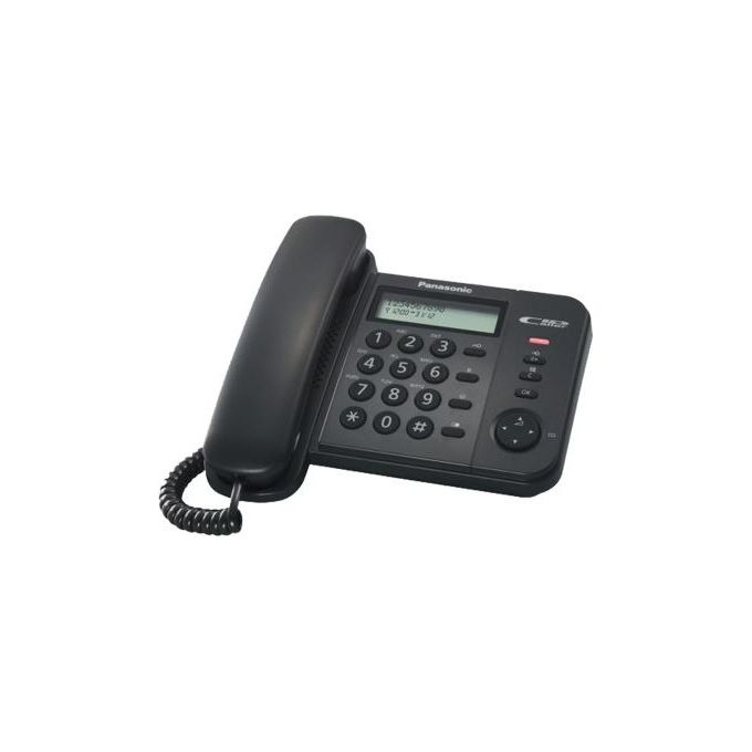 Panasonic KX-TS560EX1 telefono a filo con display LCD ID chiamante e rubrica Nero