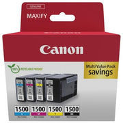 Canon 9218B006 PGI-1500 Cartucce d'inchiostro Confezione Multipla 4 pz Nero Ciano Magenta Giallo MAXIFY MB2050 MB2350 MB2150 MB2755