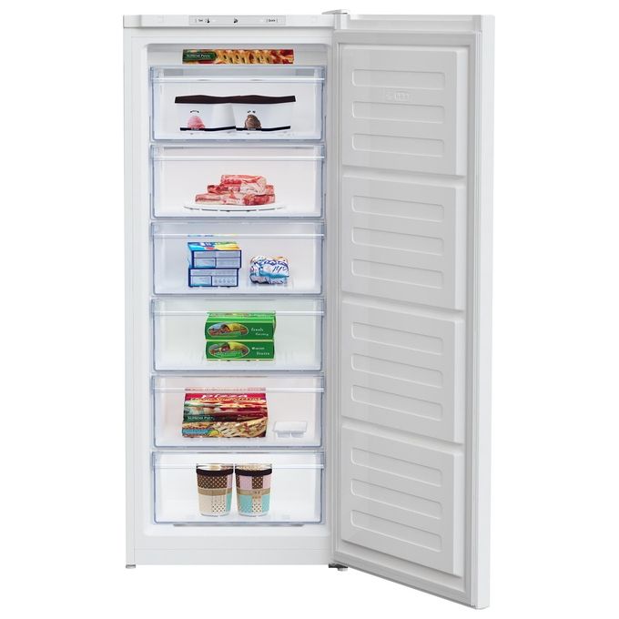 Beko RFSA210K40WN Congelatore Verticale 168 L 135.7 cm Classe E 37 dB MinFrost 6 Cassetti Libera Installazione colore Bianco