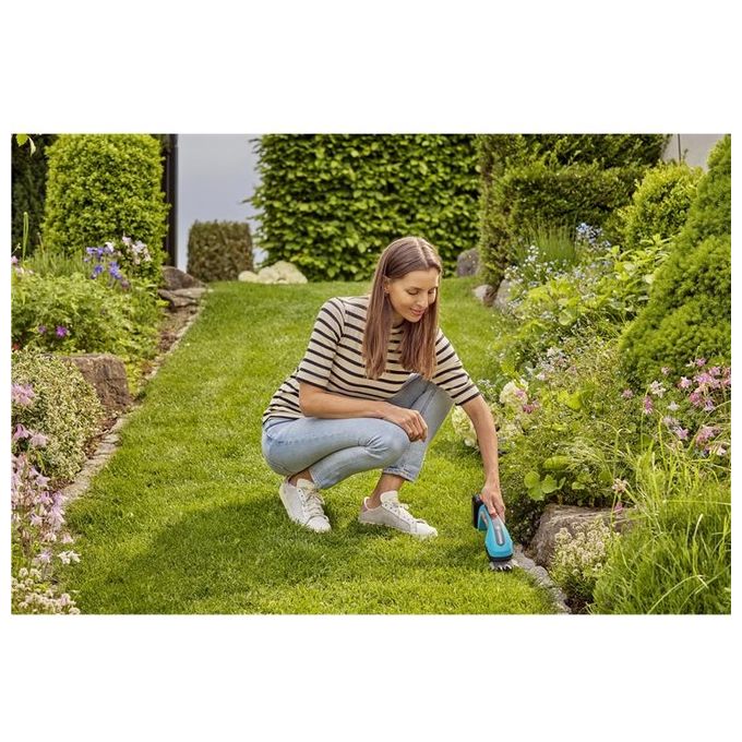 Gardena 14750-55 PowerCut Cesoie per Erba e Siepi a Batteria 18V lame 20 cm e 8 cm colore Verde Grigio