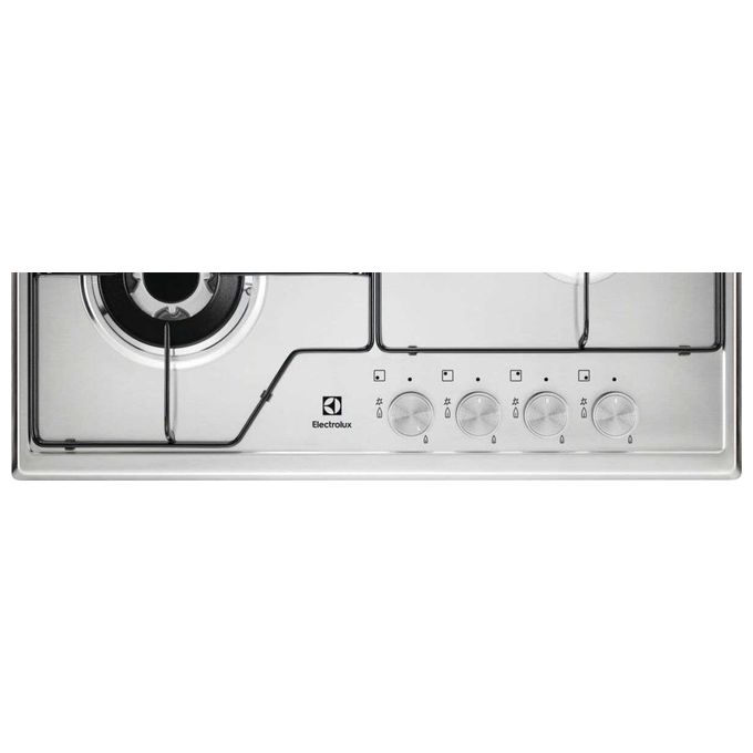 Electrolux KGS6434SX SpeedBurner Piano cottura a gas 4 Fuochi Fiamma Pura 1 bruciatore Wok multicorona 60 cm Inox Antimpronta