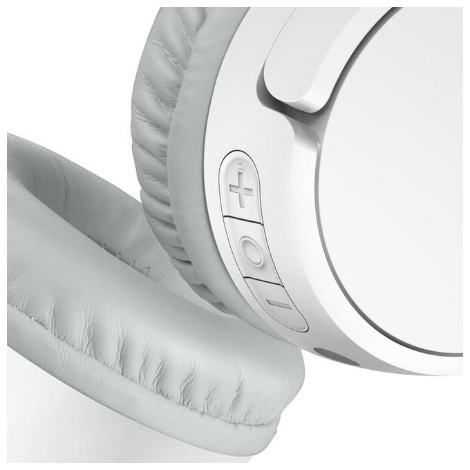 Belkin AUD002btWTV3 SoundForm Mini Cuffie On-Ear Wireless per Bambini fino a 30 ore di riproduzione Bluetooth 5.3 limite volume 85 dB colore Bianco