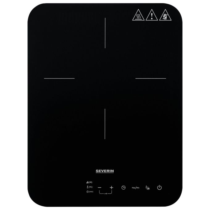 Severin KP 1032 Piano cottura a induzione portatile 28 cm 1 zona 2000 W controllo Touch timer digitale colore Nero Grigio
