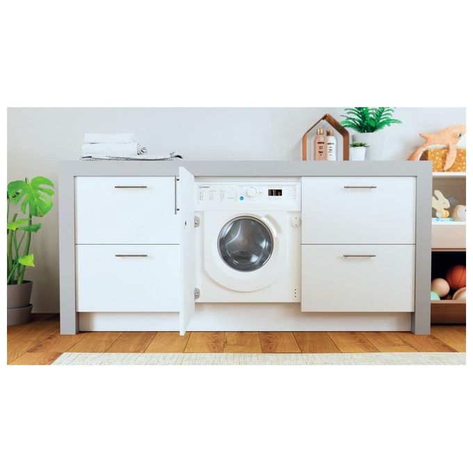 Indesit BIWMIL71252EUN Lavatrice da Incasso Frontale 7 Kg 1200 rpm Classe E 14 Programmi PushandWash (82x60x55 cm) colore Bianco