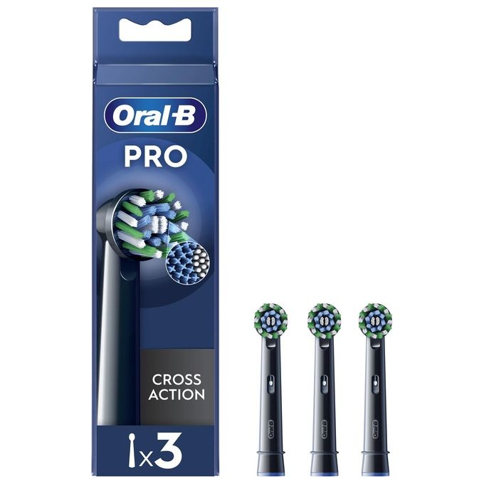 Braun Oral-B Testine di Ricambio Pro Cross Action Black 3 Testine
