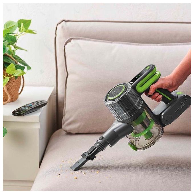 Polti PBEU0120 Forzaspira D-Power SR500 Aspirapolvere a bastone 2 in 1 senza sacchetto motore digitale brushless filtro EPA 0,6 L autonomia 40 min 84 dB colore Verde