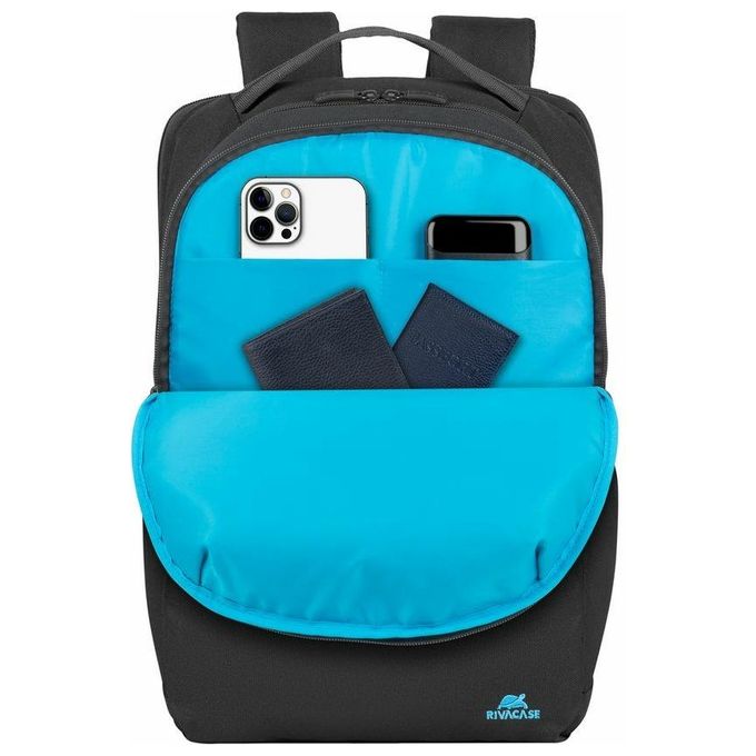 Rivacase 7764 BLACK 5516 Zaino City Backpack per Laptop fino a 15,6'' con Scomparto Imbottito e Tasche Organizzative colore Nero