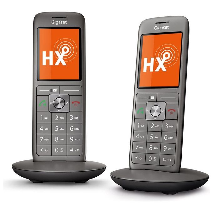 Gigaset L36852-H2862-B101 CL660HX Telefono Cordless DECT Duo Vivavoce Display TFT 2.4'' VoIP CAT-iq 2.0 colore Antracite Nero