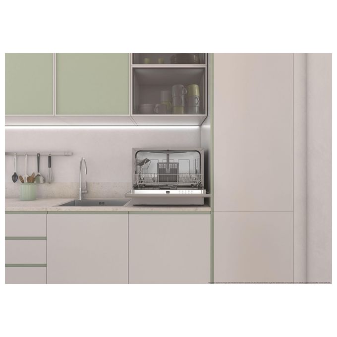 Candy CP 6E51LS Rapido Lavastoviglie Compatta 6 coperti Classe E 8 programmi 51 dB (44,3x55x50,1 cm) colore Silver