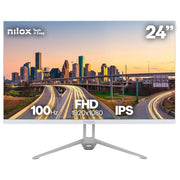 Nilox NXM24FHD100W Monitor Desktop 23.8'' IPS Full HD 100 Hz colore Bianco