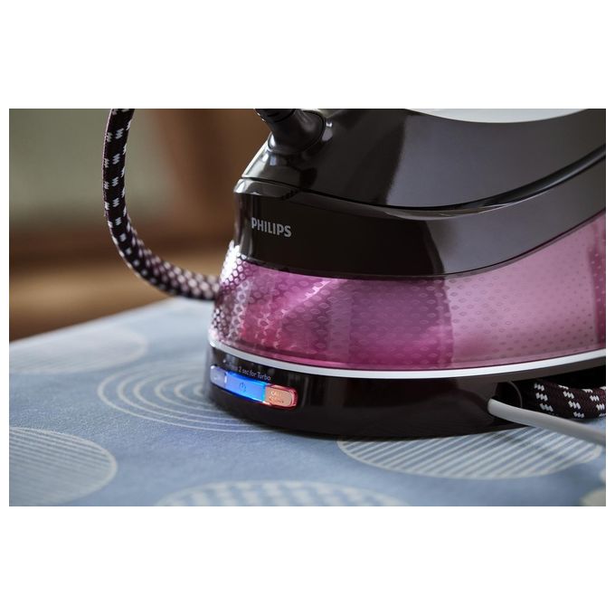 Philips GC7842-40 PerfectCare Compact Ferro da stiro con caldaia 2400 W 6,5 bar 1,5 L vapore 120 g-min piastra SteamGlide Plus colore Viola Bianco