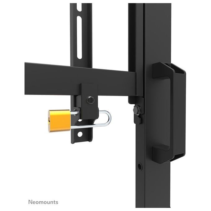 Neomounts FL50-575BL1 Carrello TV per schermi 65-115 pollici portatile con regolazione manuale altezza 10 cm e capacita' 125 Kg colore Nero
