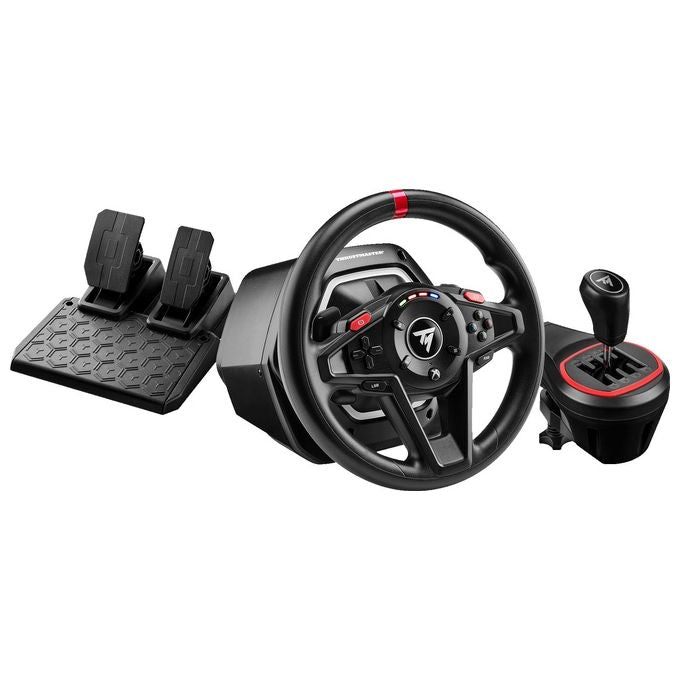 Thrustmaster 4460267 T128 Shifter Pack Volante da Corsa con Force Feedback e Cambio TH8S 900° Regolabile USB Tipo-C per PC e Xbox Nero