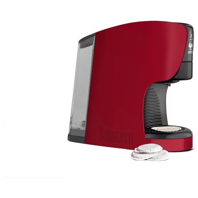 Bialetti 098150531 Dama Macchina da caffe' a Cialde ESE 0,4 L 15 bar 1450 W con 30 Cialde ESE 44mm incluse colore Rosso