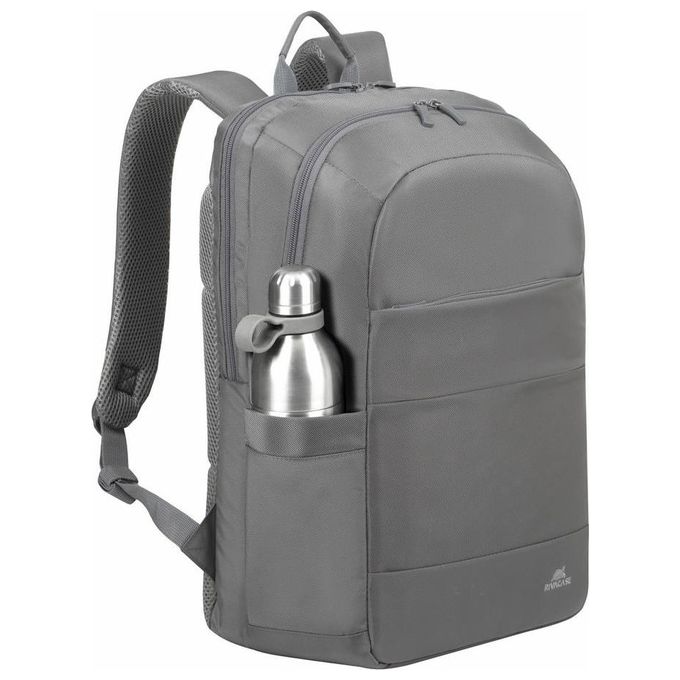 Rivacase 8267 GREY Zaino City Backpack per Notebook 17.3'' 2 Scomparti Idrorepellente Poliestere colore Grigio