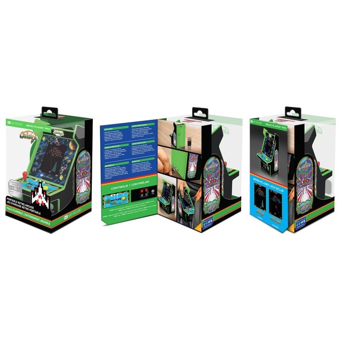 My Arcade DGUNL-4195 Micro Player Pro Console da gioco portatile 2.75'' con giochi Galaga e Galaxian colore Multicolore