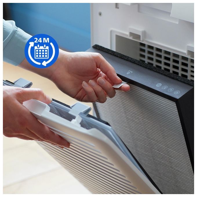 Philips FY2422-20 Filtro HEPA H13 NanoProtect Serie 2000 e 3000 Cattura il 99.97% delle particelle da 0.3 micron colore Bianco