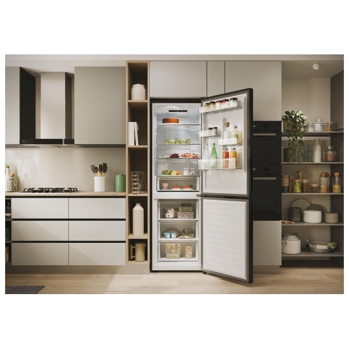 Candy CNCQ2T618EB Fresco 300 Frigorifero Combinato 355 L 185 cm Classe E 38 dB No Frost colore Nero
