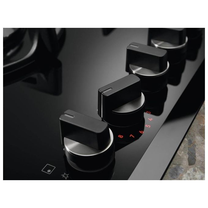 Electrolux KGG643753K Serie 800 Piano cottura Gas 60 cm 4 fuochi FlameLight Hob2Hood StepPower colore Nero