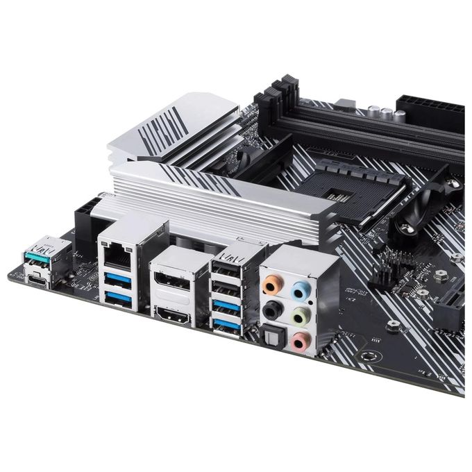 ASUS PRIME B550-PLUS, Scheda madre ATX AMD B550 (Ryzen AM4), PCIe 4.0, doppio M.2, 1 Gb Lan, HDMI, DP, SATA 6 Gbps, USB 3.2 Gen 2 Type-A e Type-C, Connettori Aura Sync RGB