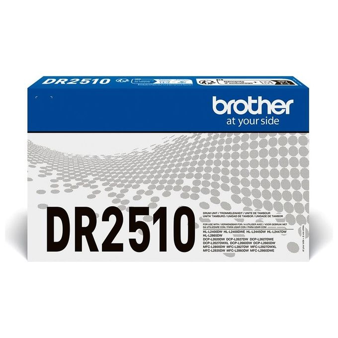Brother DR-2510 Tamburo Originale per Stampante 15.000 pagine HLL2400DWE HLL2445DW DCPL2620DW DCPL2660DW MFCL2800DW