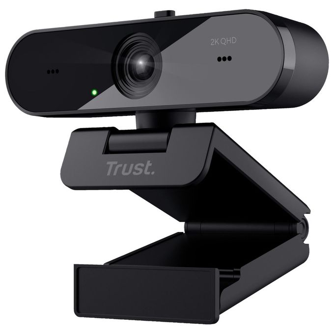 Trust 24732 Taxon Webcam 2560 x 1440 Pixel 30 fps USB 2.0 con Autofocus e Doppio Microfono colore Nero