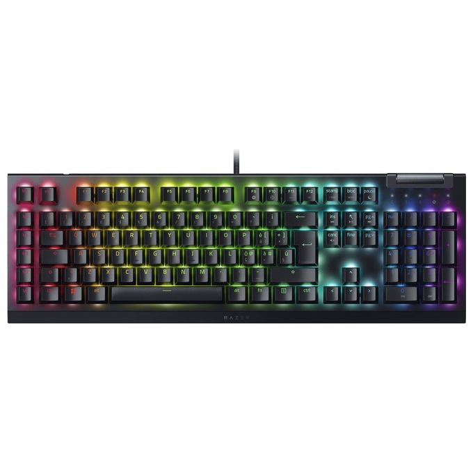 Razer RZ03-04702400-R3H1 BlackWidow V4 X Tastiera Meccanica da Gaming Switch Gialli Lineari Silenziosi 6 Tasti Macro Programmabili Retroilluminazione RGB Chroma QWERTY IT colore Nero