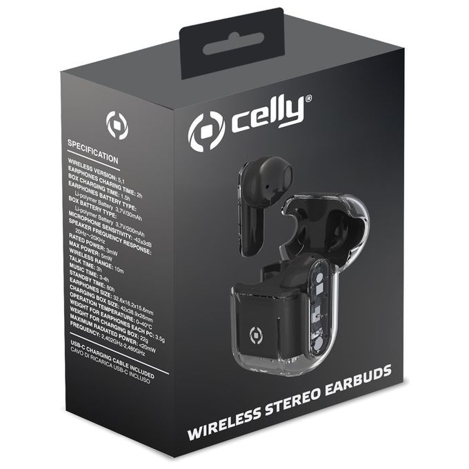Celly Auricolari True Wireless EarBuds Summer Nero